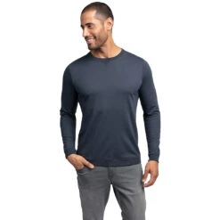 TravisMathew Fink Pullover Mens Golf Shirt -Optimal Golf Shop 11594 VINTAGEINDIGO fa50410a c729 436e a2b6 ffb2061e9eef