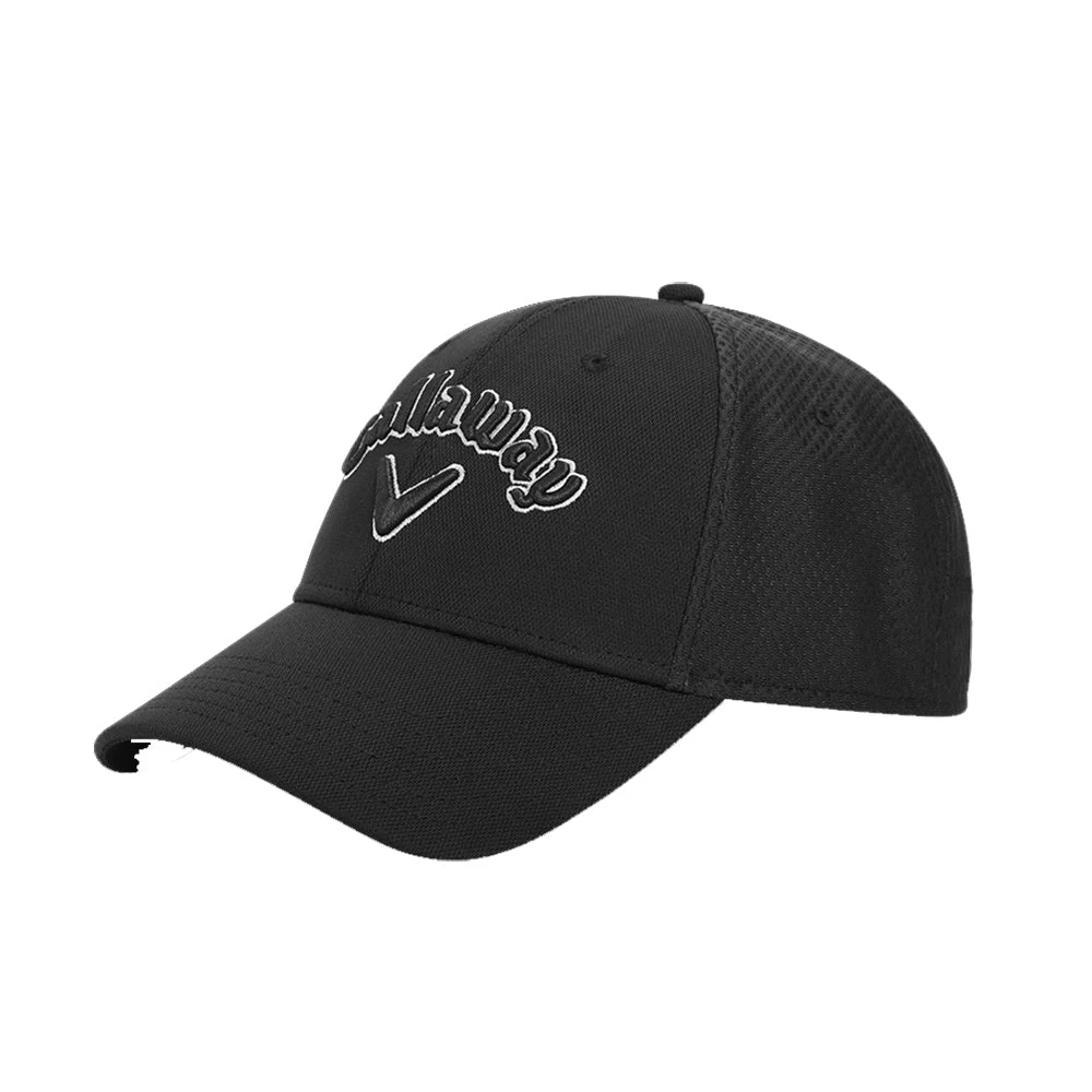 Callaway Mesh Fitted Black Charcoal Mens Cap 2 Callaway Mesh Fitted Black Charcoal Mens Cap