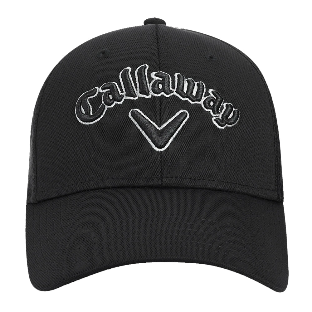 Callaway Mesh Fitted Black Charcoal Mens Cap 4 Callaway Mesh Fitted Black Charcoal Mens Cap - Image 3