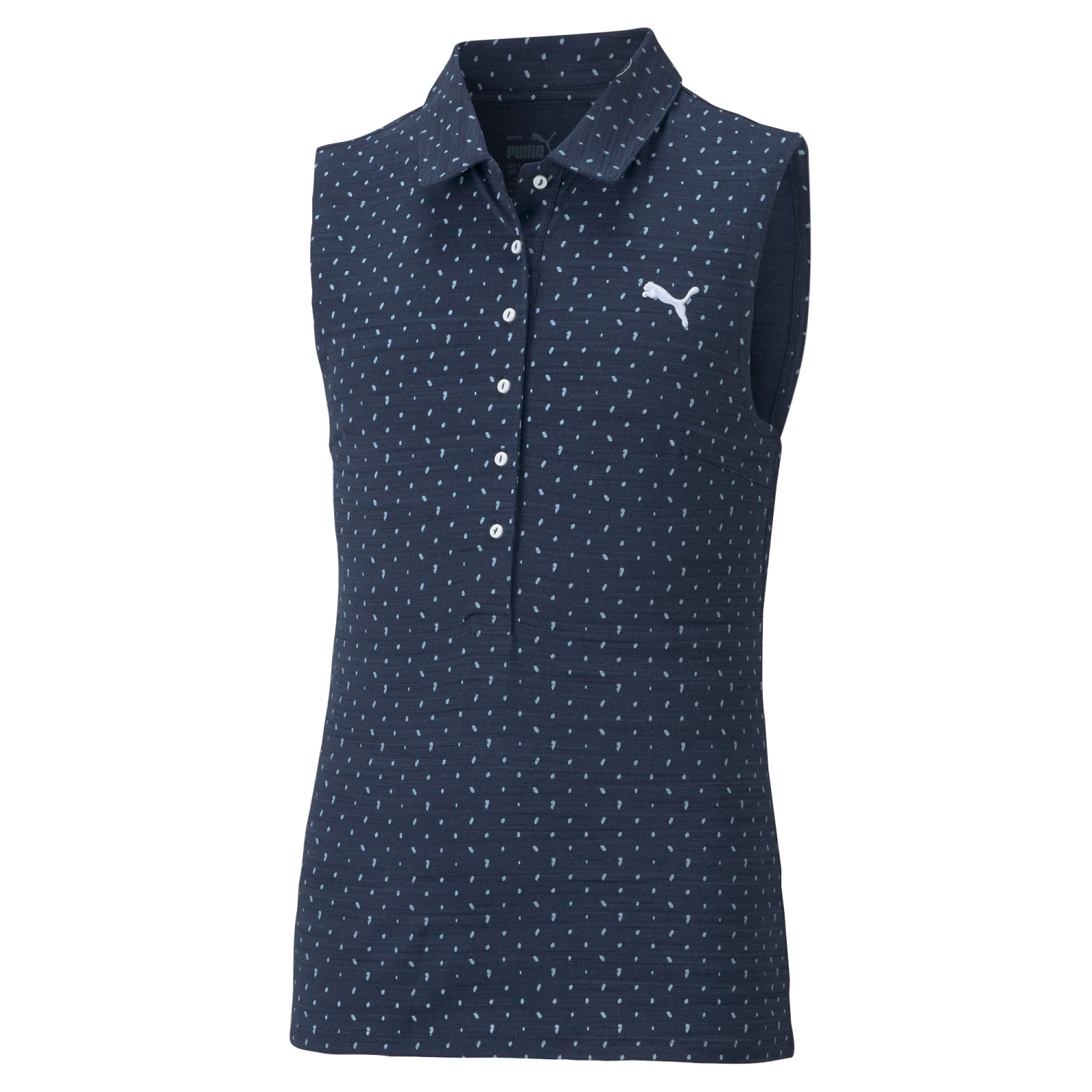 PUMA Golf Puma CLOUDSPUN Polka Girls Sleeveless Golf Polo 4 PUMA Golf Puma CLOUDSPUN Polka Girls Sleeveless Golf Polo - Image 2
