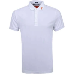J.Lindeberg J. Lindeberg KV Amer Fit Mens Golf Polo -Optimal Golf Shop 19475 WHITEORANGE