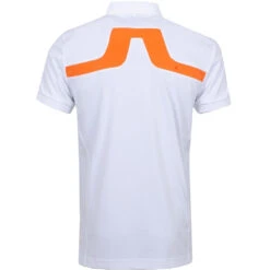 J.Lindeberg J. Lindeberg KV Amer Fit Mens Golf Polo -Optimal Golf Shop 19475 WHITEORANGE 1