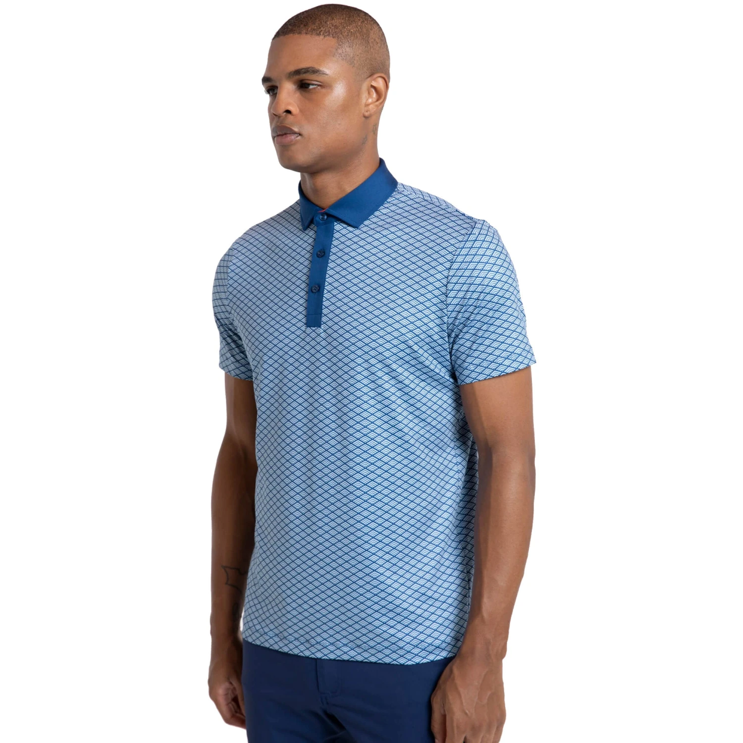 Redvanly Amherst Classic Blue Mens Golf Polo 3 Redvanly Amherst Classic Blue Mens Golf Polo