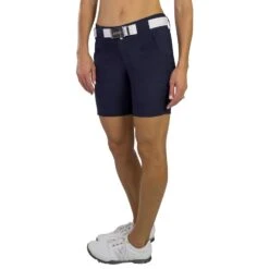 JoFit Belted 7.5 In Womens Golf Shorts 11 JoFit Belted 7.5 In Womens Golf Shorts -Optimal Golf Shop GB505 MIDNIGHT